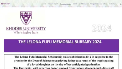 THE LELONA FUFU MEMORIAL BURSARY 2023 TO STUDY AT RHODES UNIVERSITY