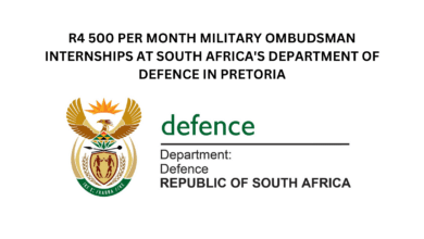 R4 500 PER MONTH MILITARY OMBUDSMAN INTERNSHIPS AT SOUTH AFRICA'S DEPARTMENT OF DEFENCE IN PRETORIA