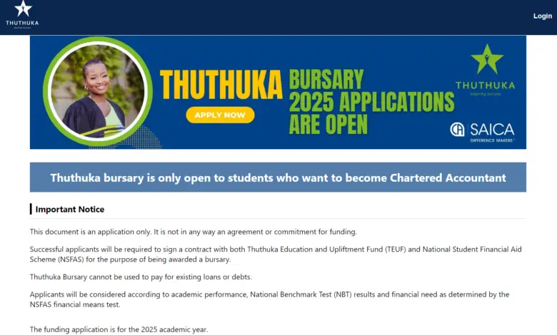 THUTHUKA BURSARY 2025 APPLICATIONS FOR YOUNG SOUTH AFRICANS