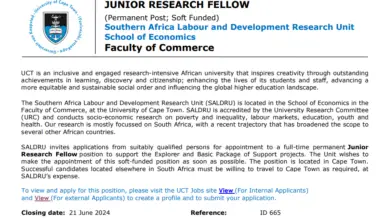 THE FACULTY OF COMMERCE AT UCT IS LOOKING FOR A JUNIOR RESEARCH FELLOW