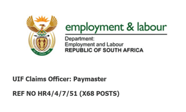 x68 Paymaster vacancies at the Department of Labour - You can apply with Grade 12 Certificate or Senior Certificate