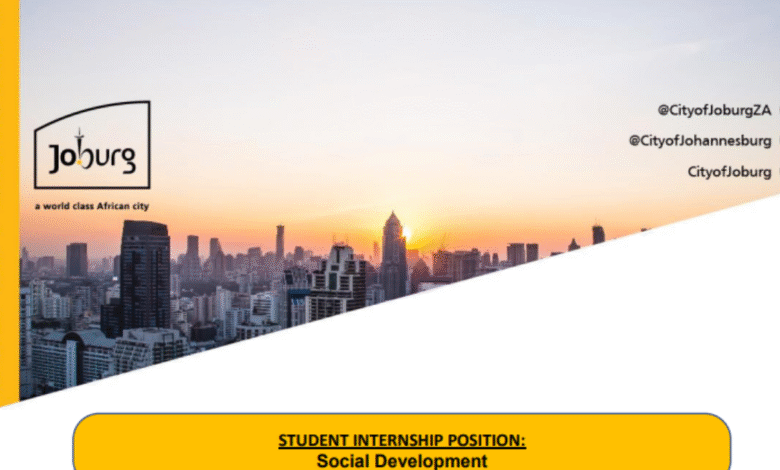 City of Johannesburg Social Develpoment Internship Programme