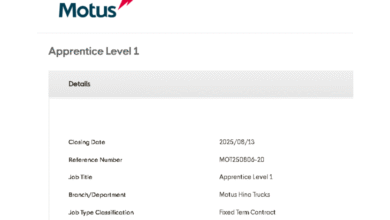 Motus Hino Parow currently holds a vacancy for an Apprentice Level 1