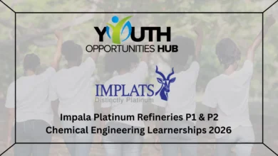Impala Platinum Refineries P1 & P2 Chemical Engineering Learnerships