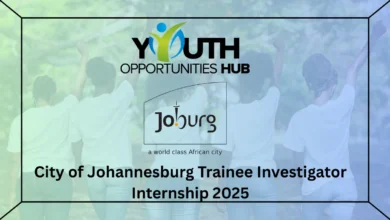 City of Johannesburg Trainee Investigator Internship 2025
