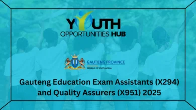 Gauteng Education Exam Assistants (X294) and Quality Assurers (X951) 2025