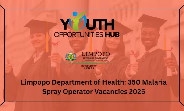 Limpopo Department of Health: 350 Malaria Spray Operator Vacancies 2025