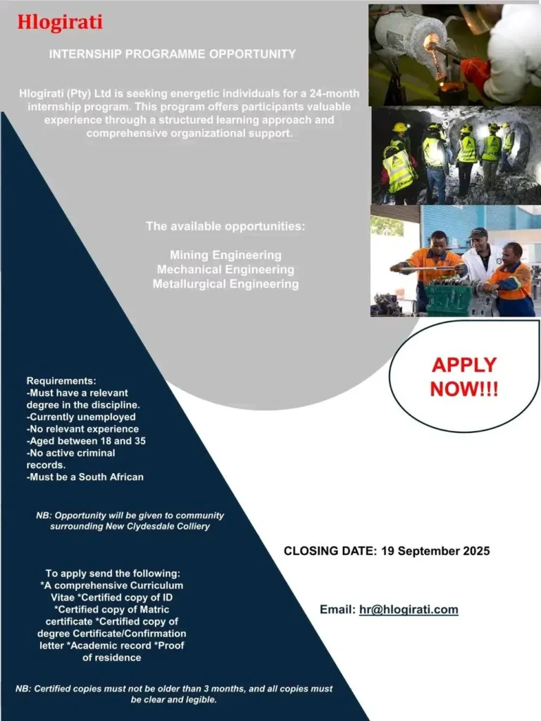 Hlogirati Engineering Graduate Internship Programme 2025/2027