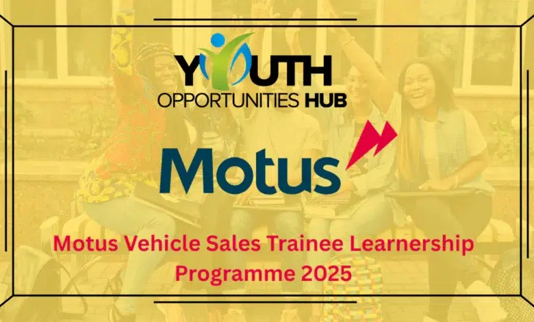 Motus Vehicle Sales Trainee Learnership Programme 2025