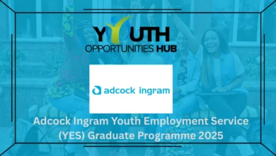 Adcock Ingram Youth Employment Service (YES) Graduate Programme 2025 Key Information at a Glance Programme: Adcock Ingram YES Graduate Programme 2025 Duration: 12 months Target Applicants: Unemployed NSFAS-funded graduates, aged 18–35 APPLICATION LINK >> https://youthopportunitieshub.com/adcock-ingram-youth-employment-service-yes-graduate-programme-2025/