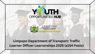 Limpopo Department of Transport: Traffic Learner Officer Learnerships 2025 (x154 Posts)