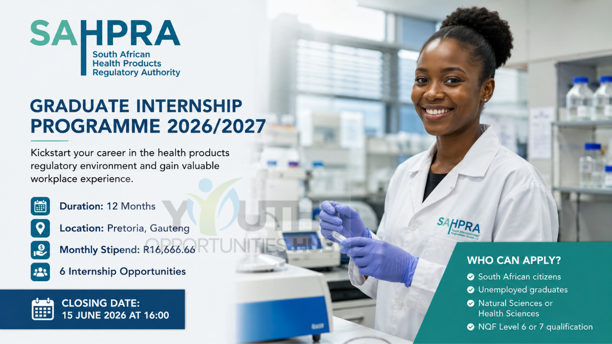 SAHPRA Graduate Internship Programme 2026/2027 Applications Open in Pretoria