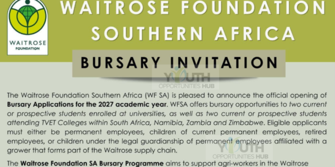 Waitrose Foundation Bursary 2027