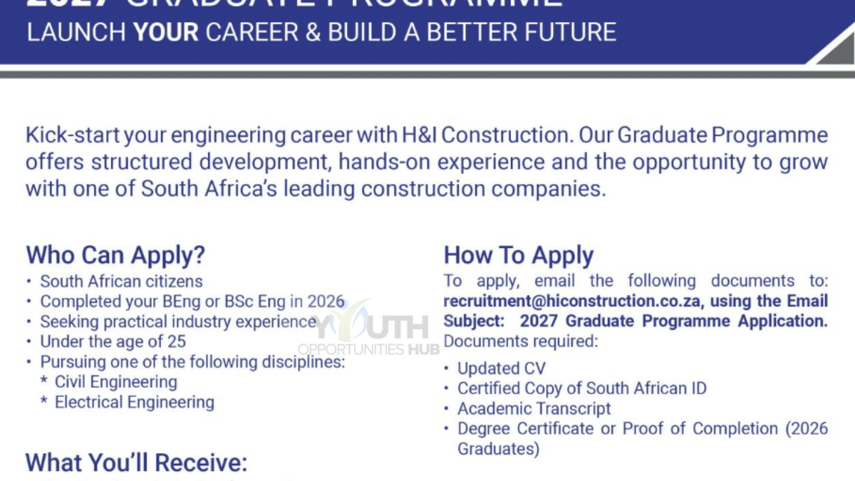 H&I Construction 2027 Graduate Programme