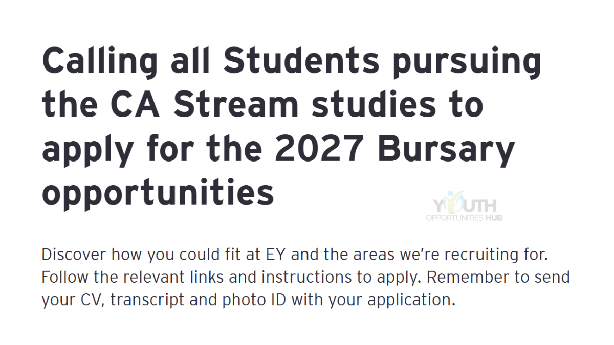 EY Bursary Programme 2027: CA(SA)