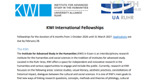KWI International Fellowships Programme: Join the 13th Cohort