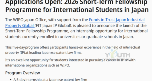 Applications Open: 2026 Short-Term Fellowship Programme for International Students in Japan
