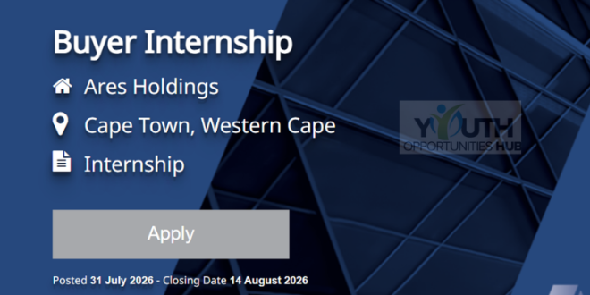Ares Holdings Buyer Internship: Closing Date 14 August 2026