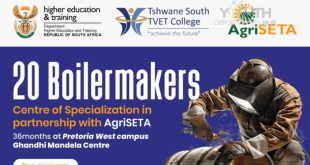 Tshwane South TVET College Boilermaker Programme 2026: 20 Posts Open in Partnership With AgriSETA