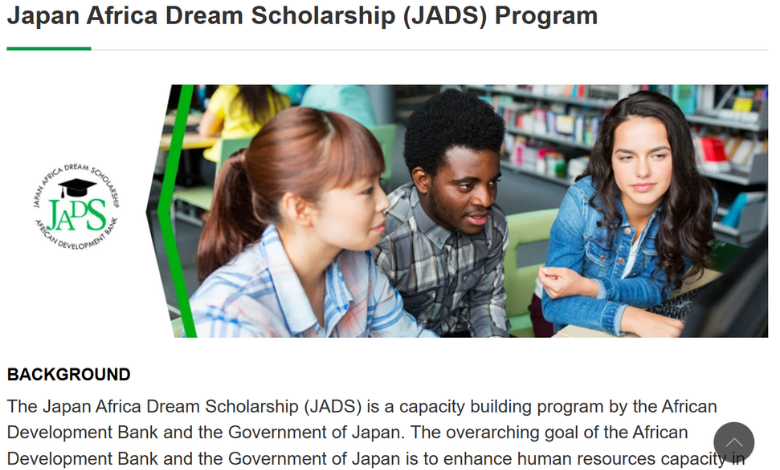 Japan Africa Dream Scholarship (JADS) 2026: Fully Funded Master's Study in Japan for African Professionals