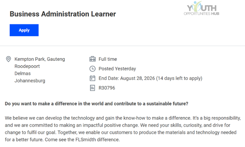 FLS is seeking a Business Administration Learner
