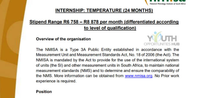 NMISA Temperature and Humidity Internship